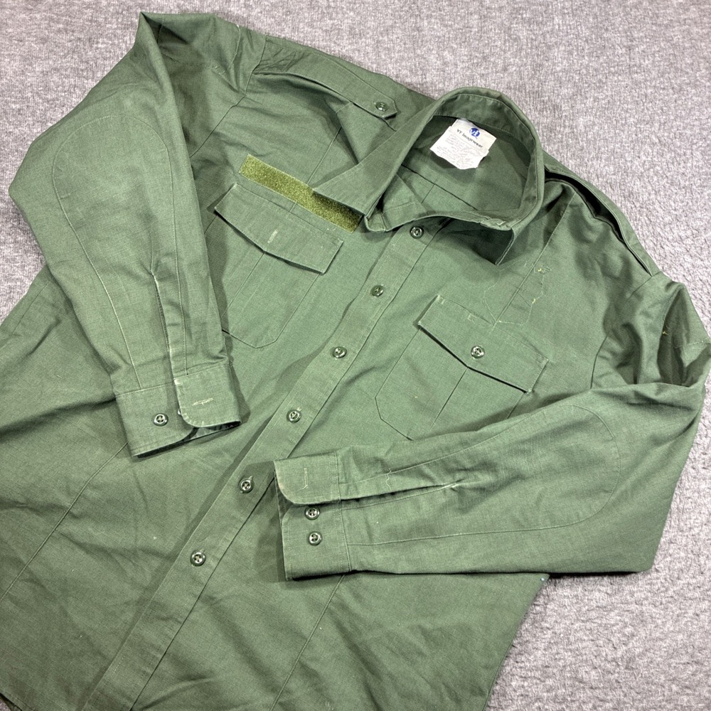 VF Imagewear Tactical Shirt Border Patrol Mens XL Green Ripstop Uniform Workwear